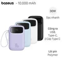 Pin sạc dự phòng 20000mAh Type C PD QC 3.0 22.5W Baseus Qpow 3 Ultra PPFLS-2022 kèm Cáp Lightning và Type C - Giá rẻ nhất hôm nay - Ảnh 13
