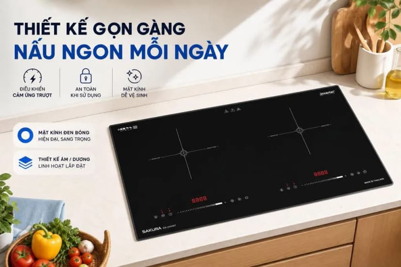 Bếp điện từ đôi Sakura DS-2550BT 5000W - Giá rẻ nhất hôm nay - Ảnh 3