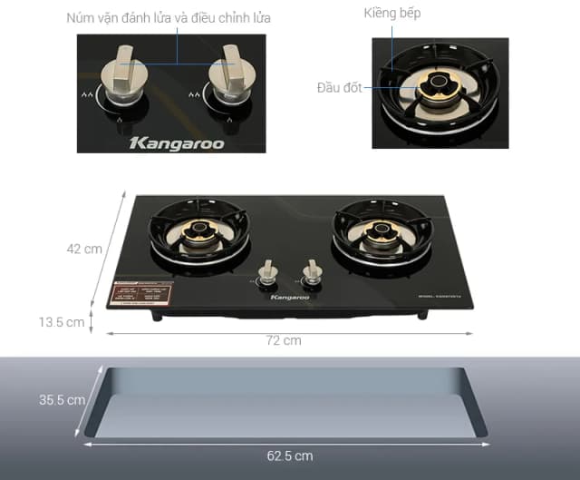 So sánh giá Bếp ga âm Kangaroo KGGS72G1U rẻ nhất? - Ảnh 4