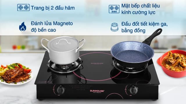 Top 1 so sánh giá Bếp ga đôi Sunhouse SHB32132-VMD - Tìm sản phẩm giá rẻ nhất - Ảnh 12