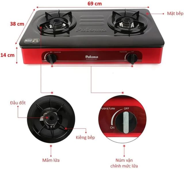 So sánh giá Bếp gas đôi Paloma PA-V73GB rẻ nhất? - Ảnh 18
