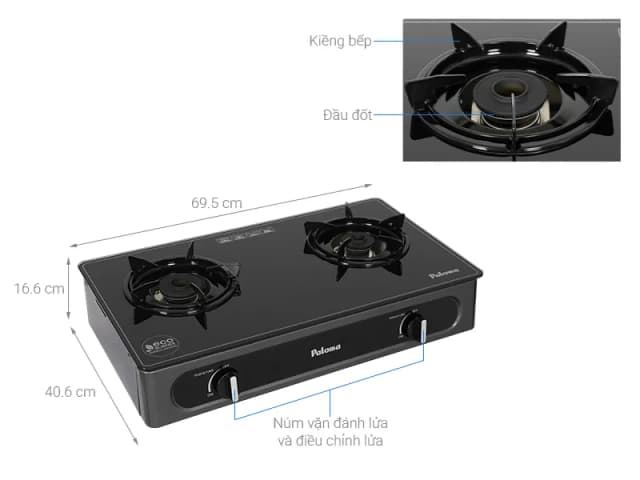 So sánh giá Bếp gas đôi Paloma PA-V73GB rẻ nhất? - Ảnh 5