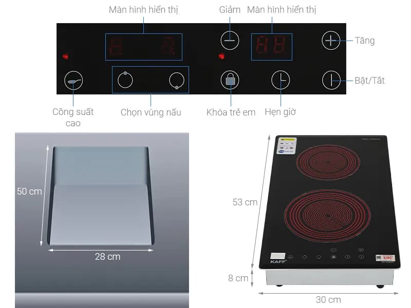 Bếp hồng ngoại đôi âm Domino KF-330DC 3000W - Giá rẻ nhất hôm nay - Ảnh 6