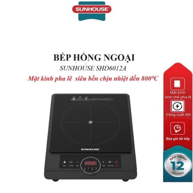 Top 1 so sánh giá Bếp hồng ngoại đơn Sunhouse SHD6012A 2000W - Tìm sản phẩm giá rẻ nhất - Ảnh 3