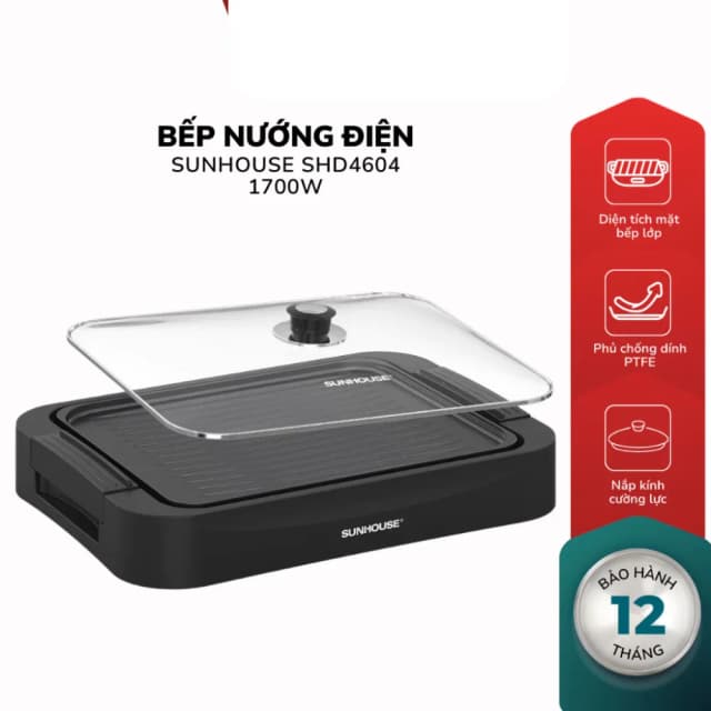 Bếp nướng điện Sunhouse SHD4604 - Ảnh 9