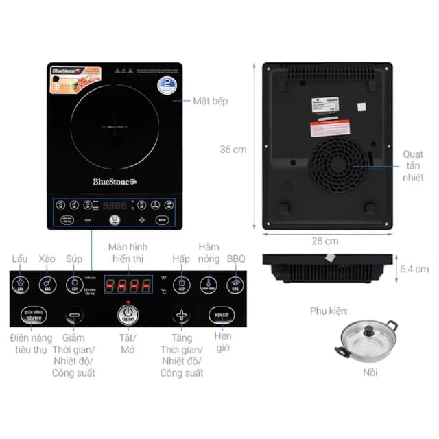 Top 1 so sánh giá Bếp từ đơn BlueStone ICB-6619 2000W - Tìm sản phẩm giá rẻ nhất - Ảnh 38