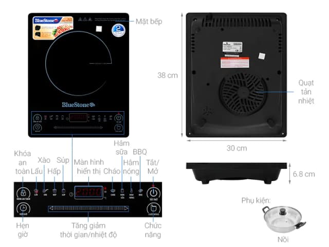 Top 1 so sánh giá Bếp từ đơn BlueStone ICB-6619 2000W - Tìm sản phẩm giá rẻ nhất - Ảnh 6