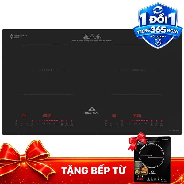 Bếp từ đôi âm Hòa Phát HPC 4D11H 4000W - Giá rẻ nhất hôm nay - Ảnh 1