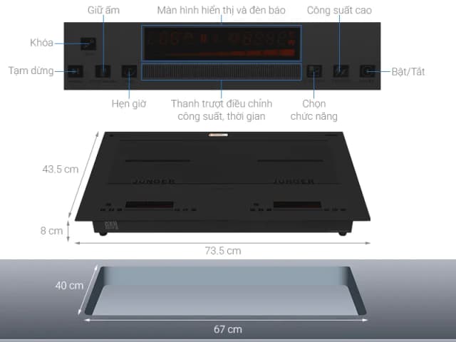 So sánh giá Bếp từ đôi âm Junger JG CEJ-221 4400W rẻ nhất? - Ảnh 4