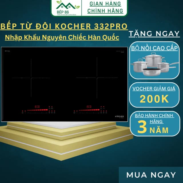 Top 1 so sánh giá Bếp từ đôi âm Kocher DI-332 Pro 5000W - Tìm sản phẩm giá rẻ nhất - Ảnh 4