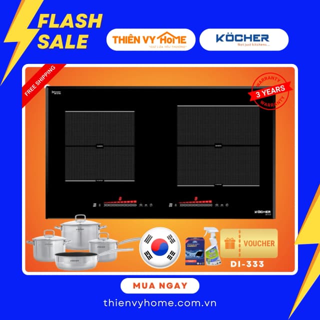 Bếp từ đôi âm Kocher DI-333 Pro 5000W - Ảnh 4