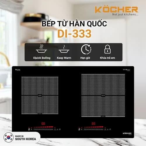 Top 1 so sánh giá Bếp từ đôi âm Kocher DI-333 Pro 5000W - Tìm sản phẩm giá rẻ nhất - Ảnh 12