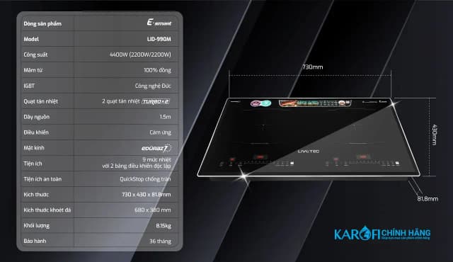 So sánh giá Bếp từ đôi âm Livotec LID-990M 4400W rẻ nhất? - Ảnh 16