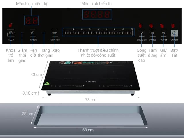 So sánh giá Bếp từ đôi âm Livotec LID-990M 4400W rẻ nhất? - Ảnh 4