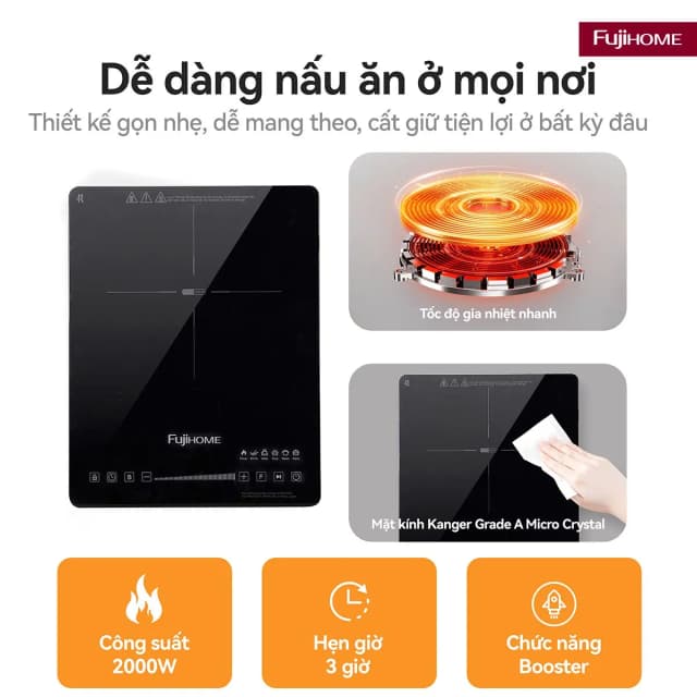 So sánh giá Bếp từ đơn FUJIHOME IC1391 2000W rẻ nhất? - Ảnh 8