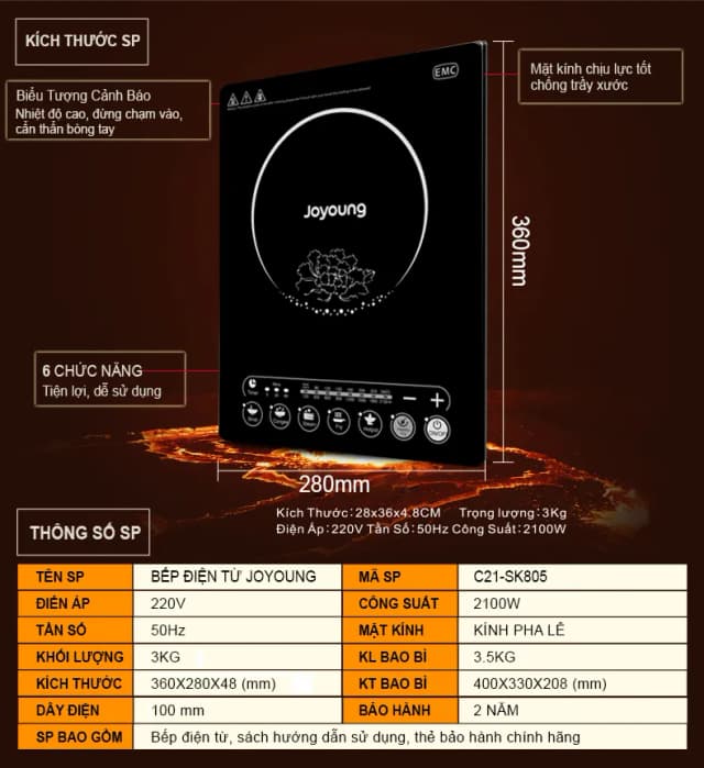 Top 1 so sánh giá Bếp từ đơn Joyoung JIC-219 2200W - Tìm sản phẩm giá rẻ nhất - Ảnh 28