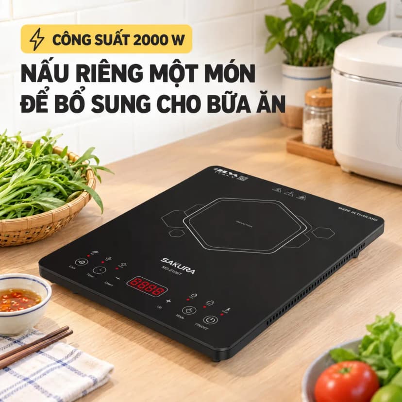 Bếp từ đơn Sakura MS-210BT 2000W - Giá rẻ nhất hôm nay - Ảnh 2