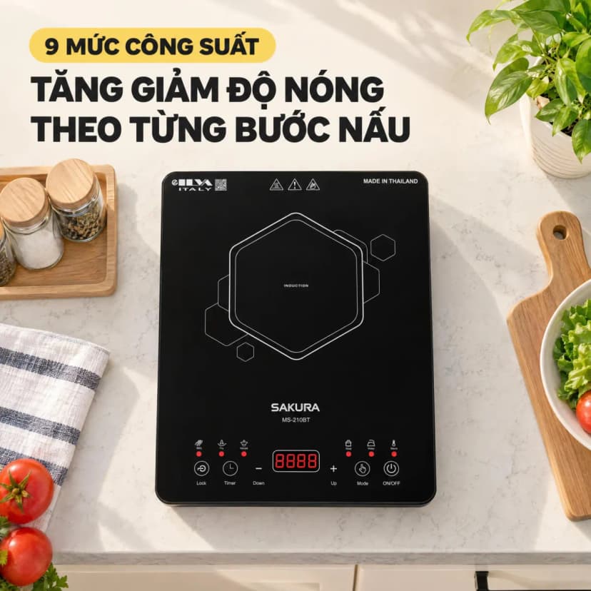 Bếp từ đơn Sakura MS-210BT 2000W - Giá rẻ nhất hôm nay - Ảnh 3