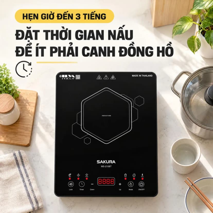 Bếp từ đơn Sakura MS-210BT 2000W - Giá rẻ nhất hôm nay - Ảnh 4