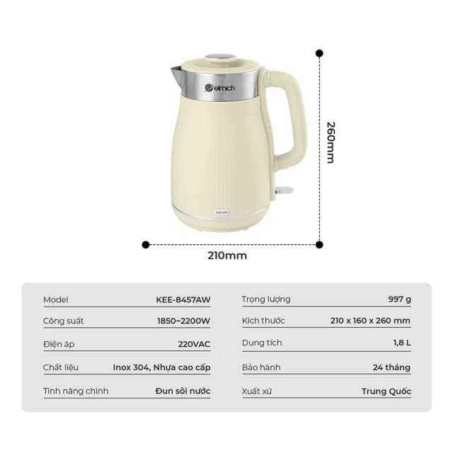 So sánh giá Bình đun siêu tốc Elmich 1.8 lít KEE-8457GB rẻ nhất? - Ảnh 19