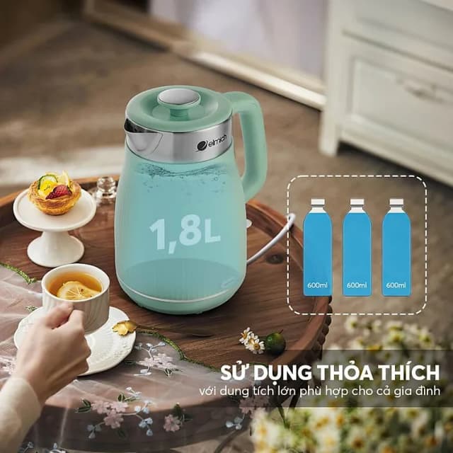 So sánh giá Bình đun siêu tốc Elmich 1.8 lít KEE-8457GB rẻ nhất? - Ảnh 5