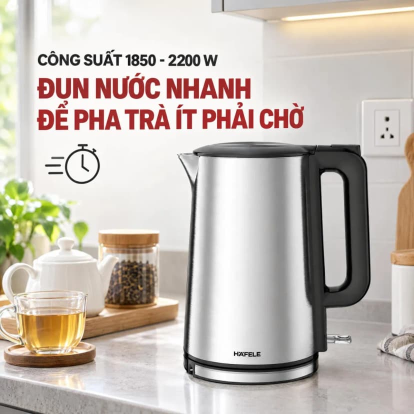 Bình đun siêu tốc Hafele 1.7 lít HS-K1703DX - Giá rẻ nhất hôm nay - Ảnh 2