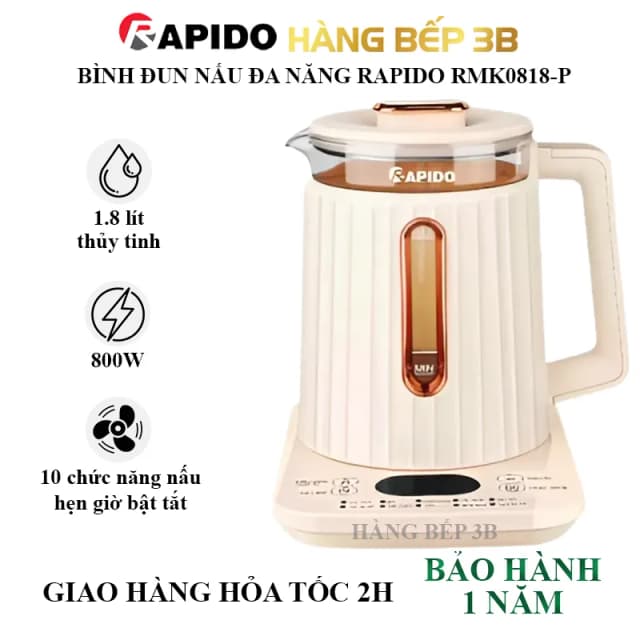So sánh giá Bình đun siêu tốc Rapido 1.8 lít RK1816-G rẻ nhất? - Ảnh 19