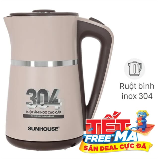 So sánh giá Bình đun siêu tốc Sunhouse 1.7 lít SHD1360 rẻ nhất? - Ảnh 2