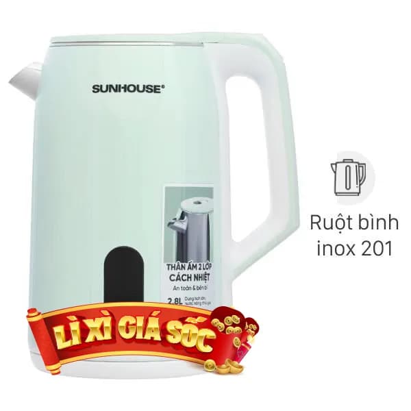 Bình đun siêu tốc Sunhouse 2.8 lít SHD1364 - Giá rẻ nhất hôm nay - Ảnh 19