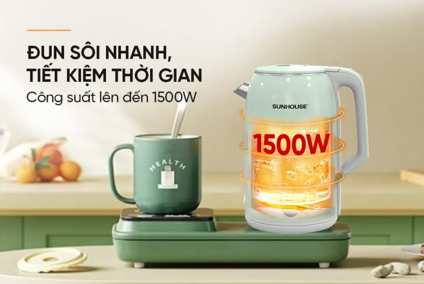 Bình đun siêu tốc Sunhouse 2.8 lít SHD1364 - Giá rẻ nhất hôm nay - Ảnh 7