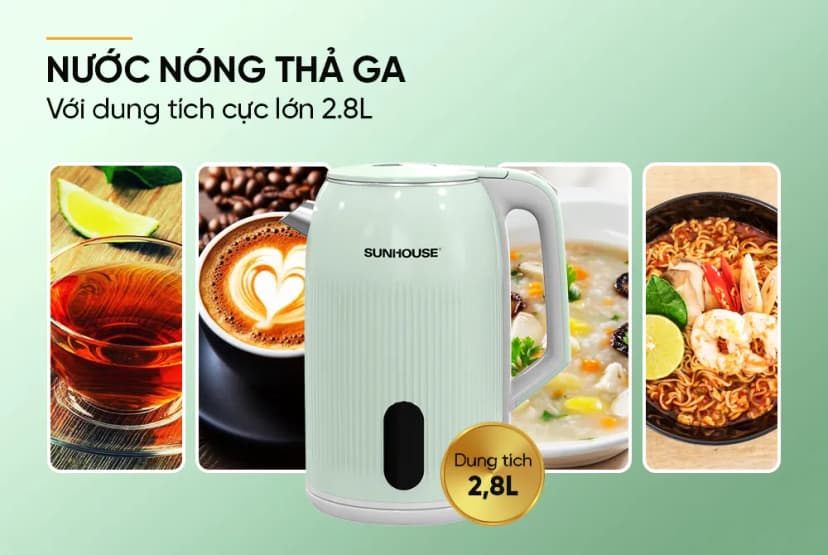 Bình đun siêu tốc Sunhouse 2.8 lít SHD1364 - Giá rẻ nhất hôm nay - Ảnh 10