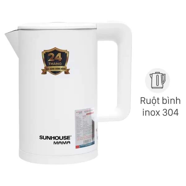 Bình đun siêu tốc Sunhouse Mama 1.7 lít SHD1386 Trắng - Ảnh 10