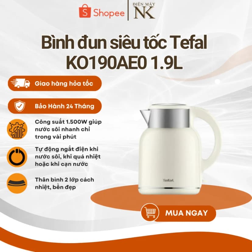 So sánh giá Bình đun siêu tốc Tefal 1.9 lít KO190AE0 - Tìm sản phẩm giá rẻ nhất - Ảnh 12
