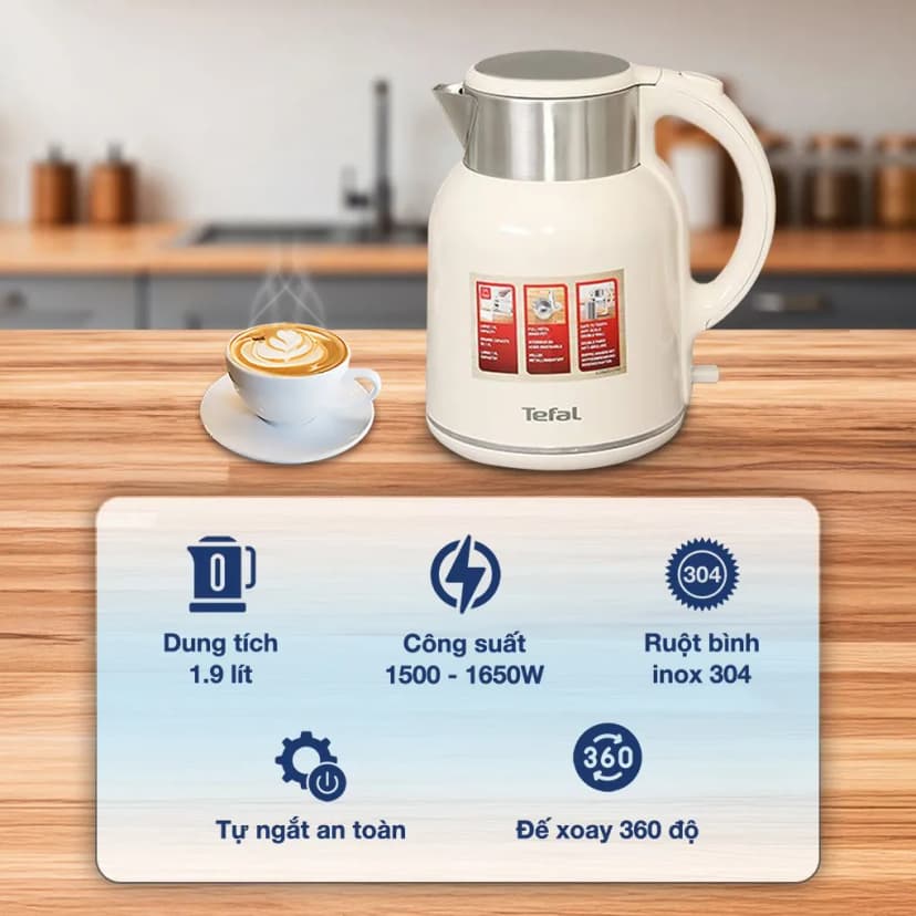 So sánh giá Bình đun siêu tốc Tefal 1.9 lít KO190AE0 - Tìm sản phẩm giá rẻ nhất - Ảnh 10