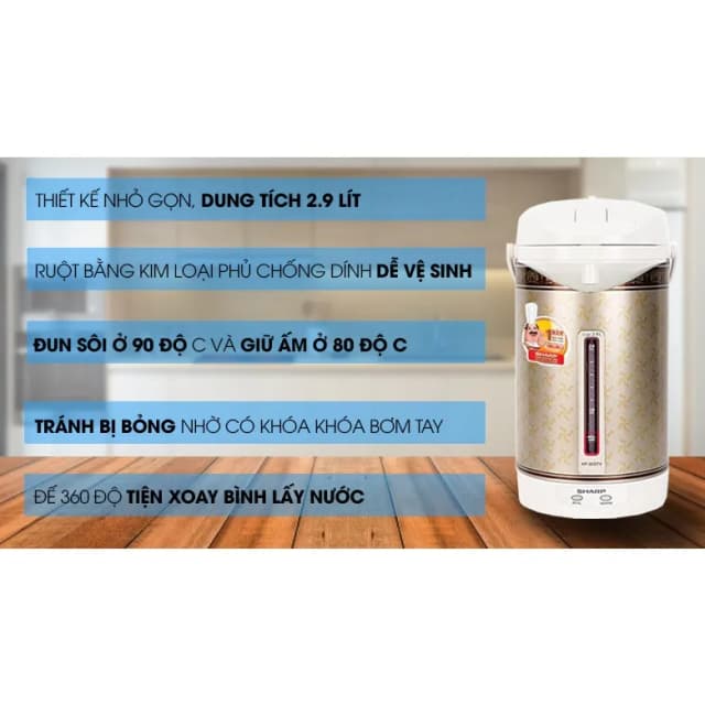 Top 1 so sánh giá Bình thủy điện Sharp KP-30STV RB 2.9 lít - Tìm sản phẩm giá rẻ nhất - Ảnh 4
