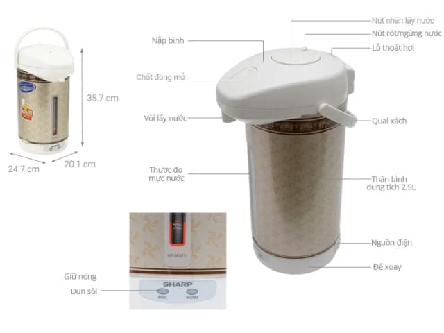 Top 1 so sánh giá Bình thủy điện Sharp KP-30STV RB 2.9 lít - Tìm sản phẩm giá rẻ nhất - Ảnh 31