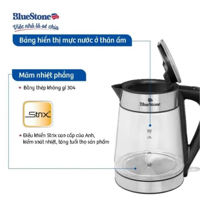 So sánh giá Bình đun siêu tốc BlueStone 1.7 lít KTB-3426 rẻ nhất? - Ảnh 13