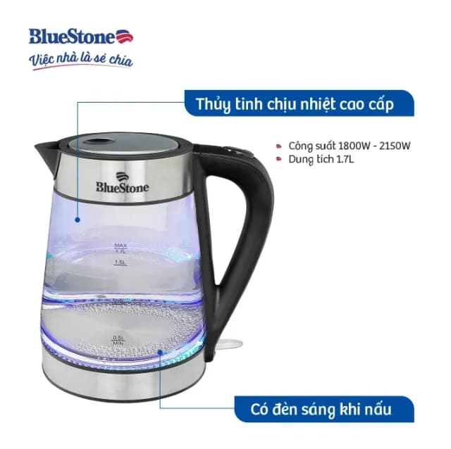 So sánh giá Bình đun siêu tốc BlueStone 1.7 lít KTB-3426 rẻ nhất? - Ảnh 17