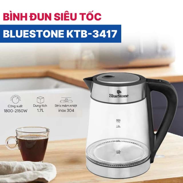 So sánh giá Bình đun siêu tốc BlueStone 1.7 lít KTB-3426 rẻ nhất? - Ảnh 7
