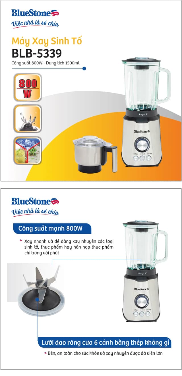 Top 1 so sánh giá Máy xay sinh tố đa năng BlueStone BLB-5339 - Tìm sản phẩm giá rẻ nhất - Ảnh 14