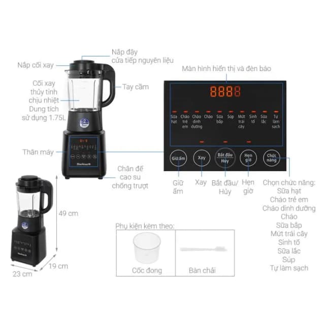 So sánh giá Máy làm sữa hạt đa năng BlueStone BLB-6036 rẻ nhất? - Ảnh 19