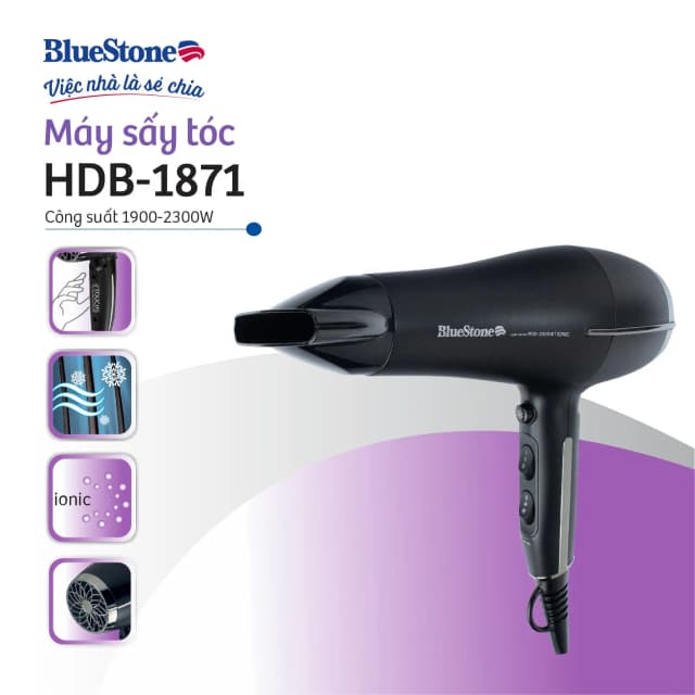 Top 1 so sánh giá Máy sấy tóc 1900 - 2300W BlueStone HDB-1871 - Tìm sản phẩm giá rẻ nhất - Ảnh 3