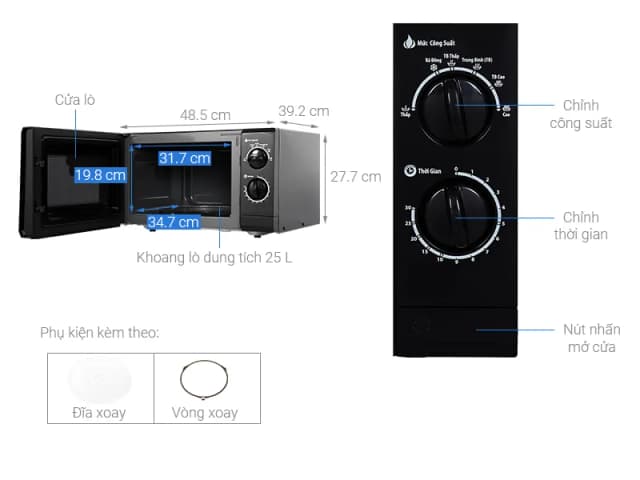 So sánh giá Lò vi sóng BlueStone MOB-7733 25 lít rẻ nhất? - Ảnh 3
