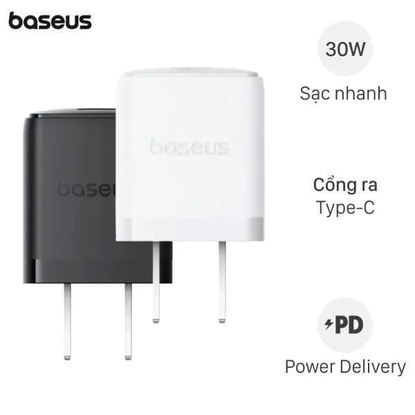 Bộ sạc nhanh Type-C 30W Baseus Palm CCZC30CS kèm Cáp Type C - Type C - Giá rẻ nhất hôm nay - Ảnh 1