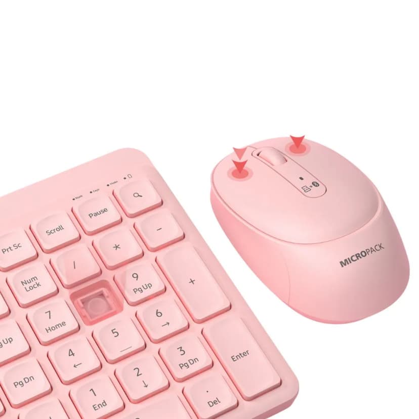 Bộ Bàn Phím Chuột Bluetooth MicroPack KM-268W - Hồng - Giá rẻ nhất hôm nay - Ảnh 2