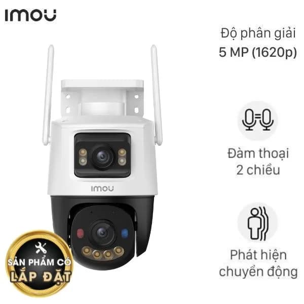 Camera IP Ngoài trời 360 Độ 5MP IMOU Cruiser Dual 2 S7XEP-10M0WED - Giá rẻ nhất hôm nay - Ảnh 1