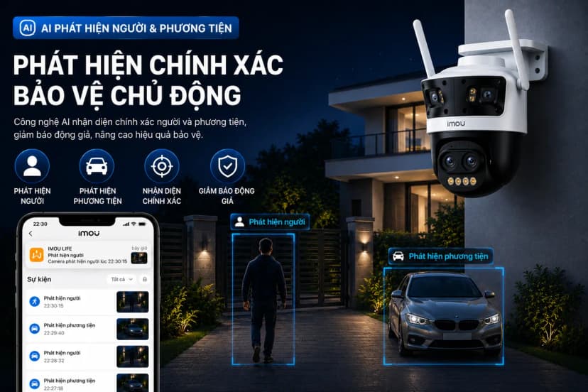 Camera IP Ngoài Trời 360 Độ 4MP IMOU Cruiser Pano Z IPC-S76DP-13M0N - Giá rẻ nhất hôm nay - Ảnh 3