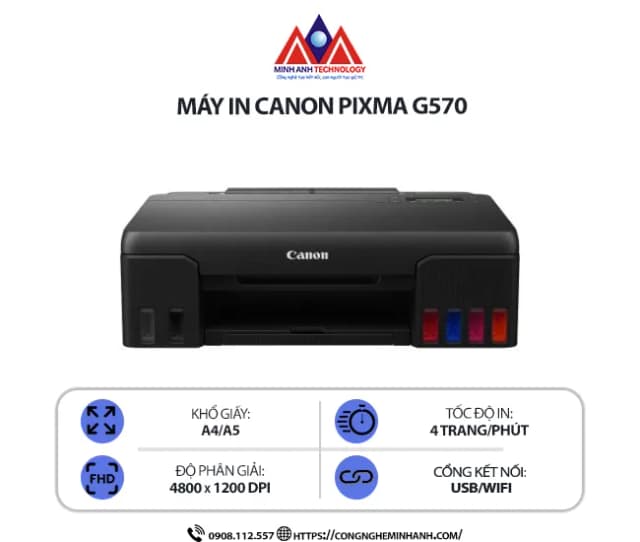 So sánh giá Máy in phun màu đơn năng Canon G570 Wifi rẻ nhất? - Ảnh 11