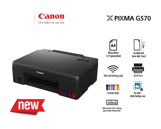So sánh giá Máy in phun màu đơn năng Canon G570 Wifi rẻ nhất? - Ảnh 6