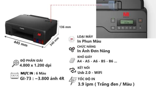 So sánh giá Máy in phun màu đơn năng Canon G570 Wifi rẻ nhất? - Ảnh 10